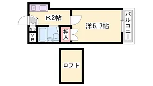 あさひハイツ【203号室】の間取り