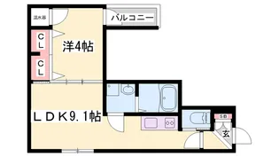 URBAN SEA【303号室】の間取り