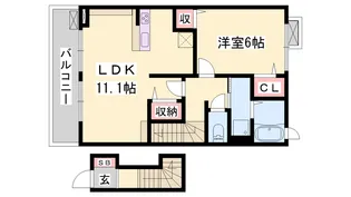 アバンツァート玉手Ⅱ【2階】の間取り