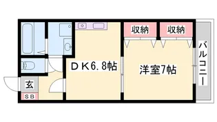 エステート英賀【208号室】の間取り