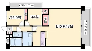 ロゼオ パラッツオ【106号室】の間取り