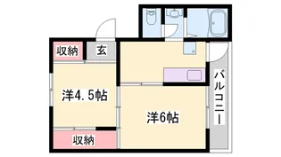 ヴィラナリー天神1号棟【1階】の間取り