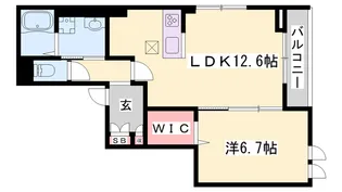 Rainbow【201号室】の間取り