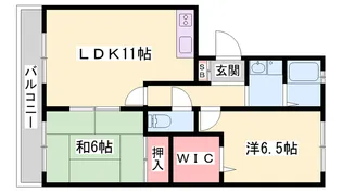 メゾンソレイユ2番館【1階】の間取り