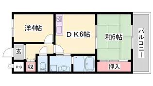 HIJIRIマンション【2-E号室】の間取り