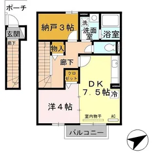ローズコート砥堀【2階】の間取り