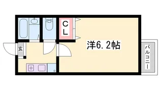 クリエイト太子【206号室】の間取り