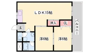ハッピーコート三宅【502号室】の間取り