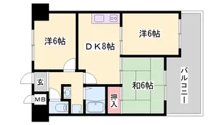 ロイヤルコーポ東雲【404号室】の間取り