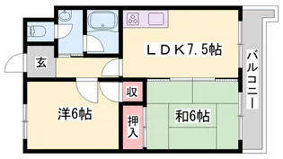 エクセルハイツ構柳瀬【110号室】の間取り