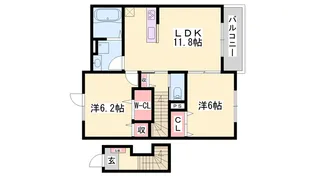 メゾンド サン ミシェル【2階】の間取り