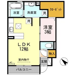 ルーニィー船橋【1階】の間取り