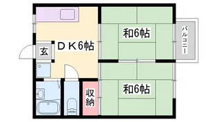 さつきハイツ【202号室】の間取り