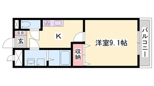 グランディー【1階】の間取り