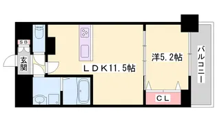 MISTRAL姫路駅前Ⅴ 忍町【7階】の間取り