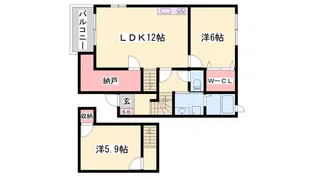 フローレス【2階】の間取り