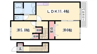 マ・シェールⅠ【2階】の間取り