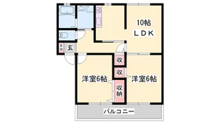 ソレジオ片浜【201号室】の間取り