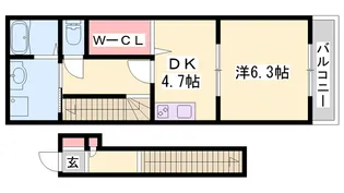 クレドール加古川【2階】の間取り