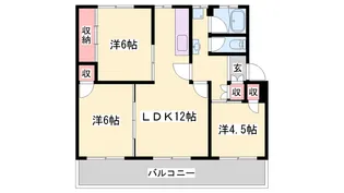 ヴィラナリー加東Ⅲ 1号棟【124号室】の間取り
