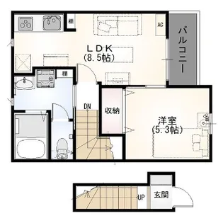 ロタス中島【2階】の間取り