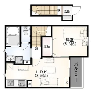 ロタス中島【2階】の間取り
