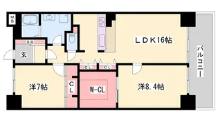 キャッスルコート飾磨弐番館【5階】の間取り