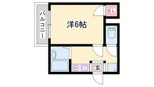 コヤマハイツ伊保【201号室】の間取り