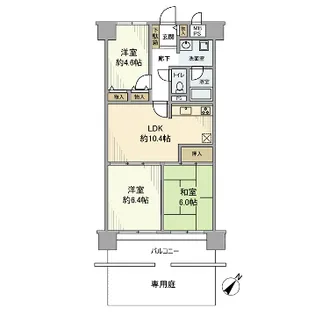 加古川グリーンシティD棟【1階】の間取り