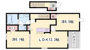 メルヴェイユA【201号室】の間取り