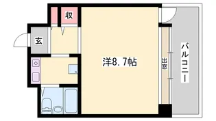 宝殿駅前ヤングパレス【304号室】の間取り