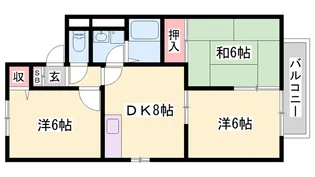プリシェール西明石【2階】の間取り
