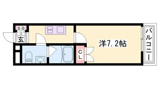 GLAハート高砂【202号室】の間取り