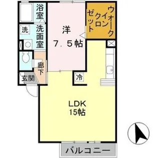 シロス船上 B棟【202号室】の間取り