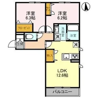 シャーメゾン茜【3階】の間取り