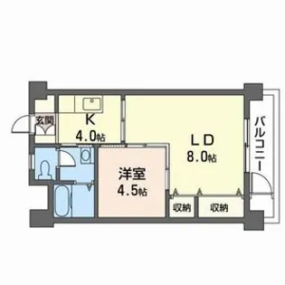 高卯マンション【405号室】の間取り