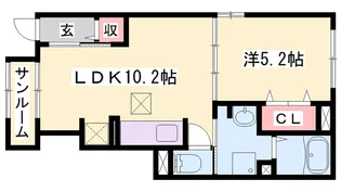 ラ・グラシアⅡ【105号室】の間取り