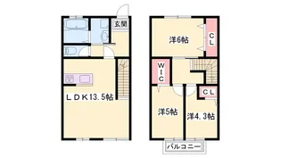 クリスタルハイツ仁豊野【7号室】の間取り