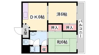 三木グリーンハイツ【3階】の間取り