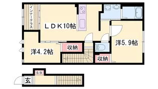セイクレストB【2階】の間取り