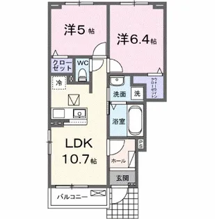サンセールⅨ A【1階】の間取り