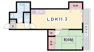 イーストアヴェニュー【2階】の間取り