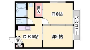メゾンK・C田寺【1階】の間取り