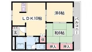 ネオパリエA【205号室】の間取り