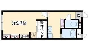 ピーチャーズ・ビレッジ【217号室】の間取り