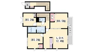 パルテール 加古川【2階】の間取り