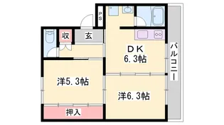 ヴィラナリー加東Ⅱ【401号室】の間取り