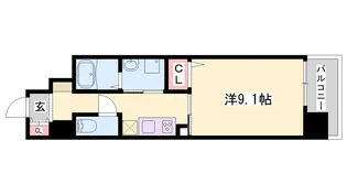 クレール姫路【3階】の間取り