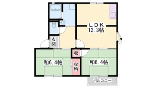 リトルフォレスト御立【2階】の間取り