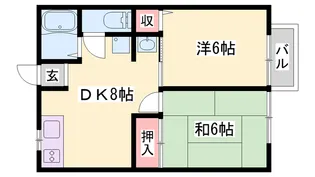 シティハイム平岡【1階】の間取り